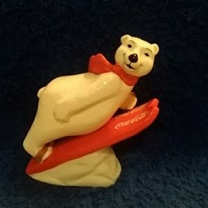 Coca Cola bear ceramic figurine EUC